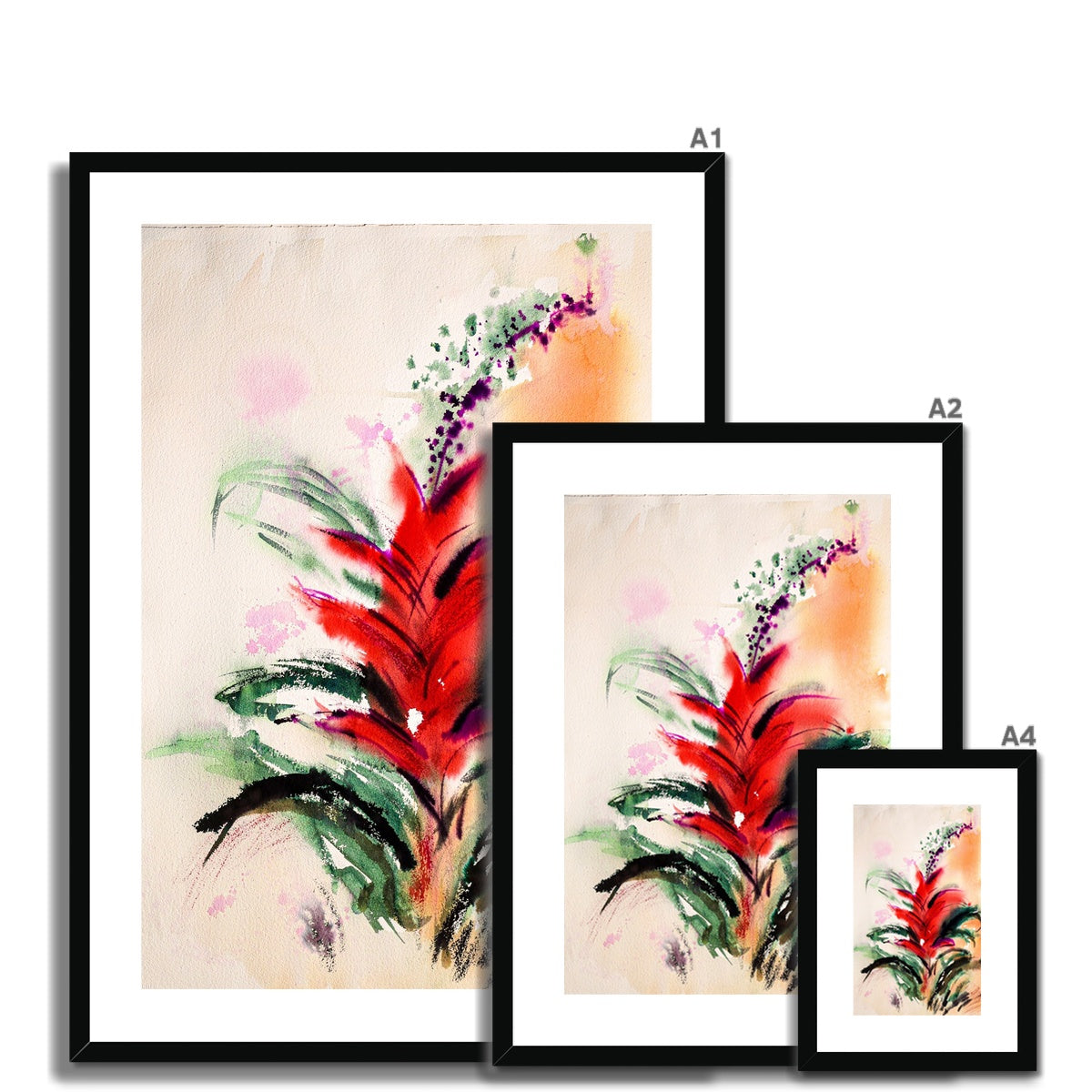 Contemporary Flower Framed & Mounted Print