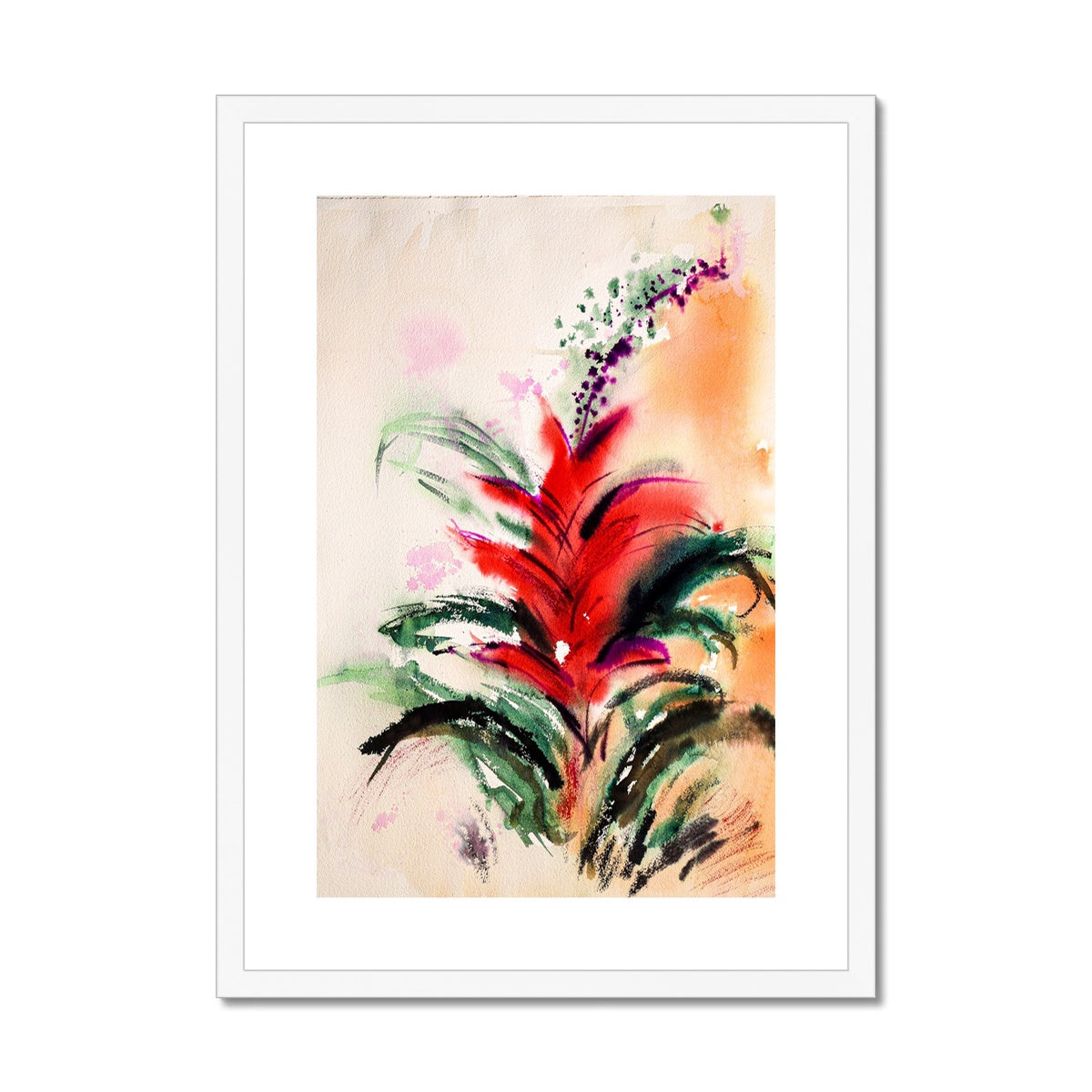 Contemporary Flower Framed & Mounted Print