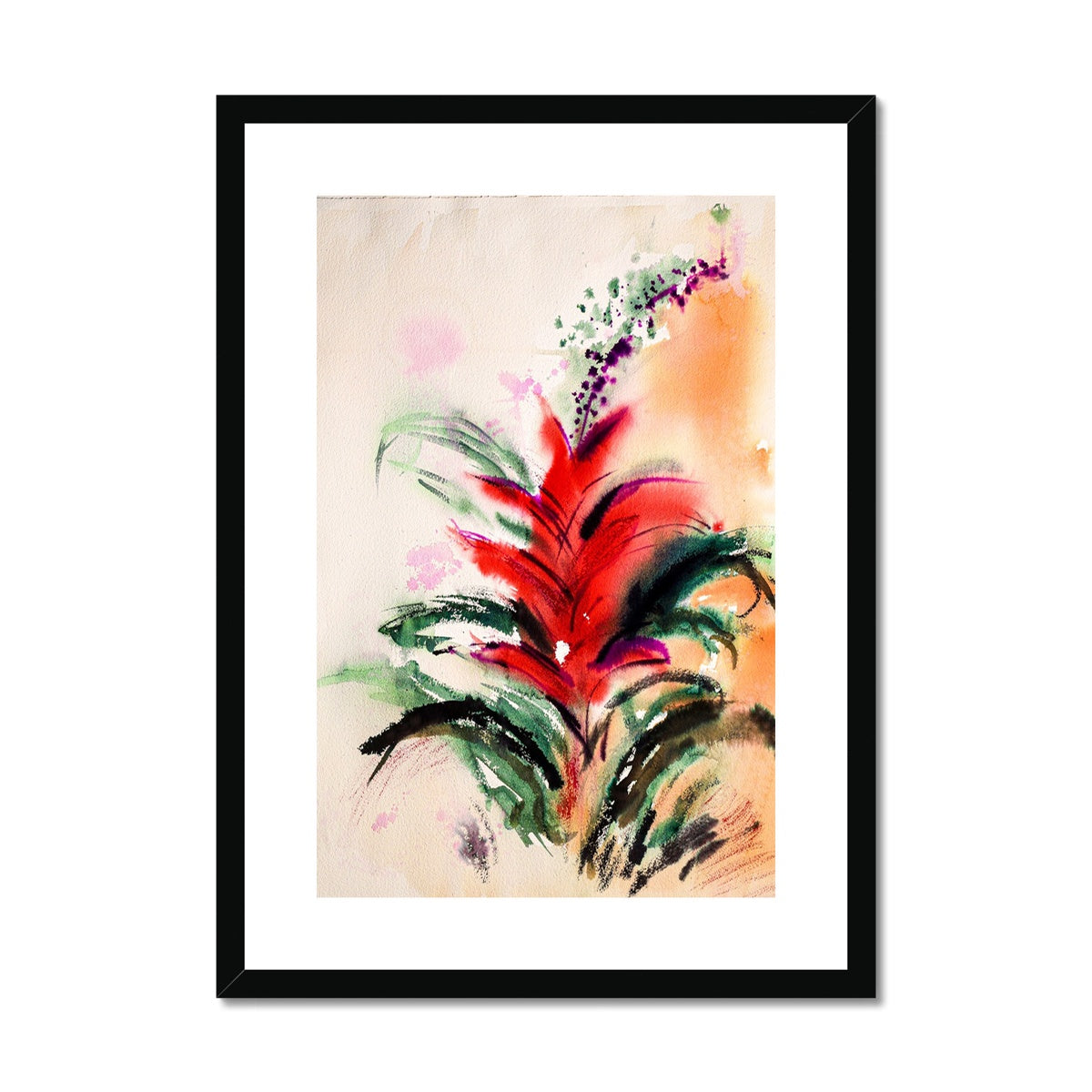 Contemporary Flower Framed & Mounted Print